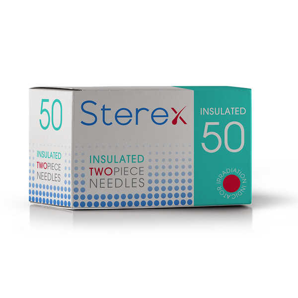 STEREX NEEDLES - TWO PIECE INSULATED 004 (BOX OF 50) SHORT