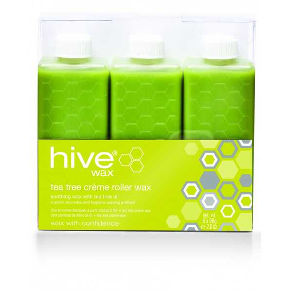 Hive Tea Tree Creme Wax 80g x 6