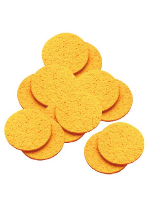 Hive Cellulose Yellow Mask Removing Sponges (12) – Round 10cm