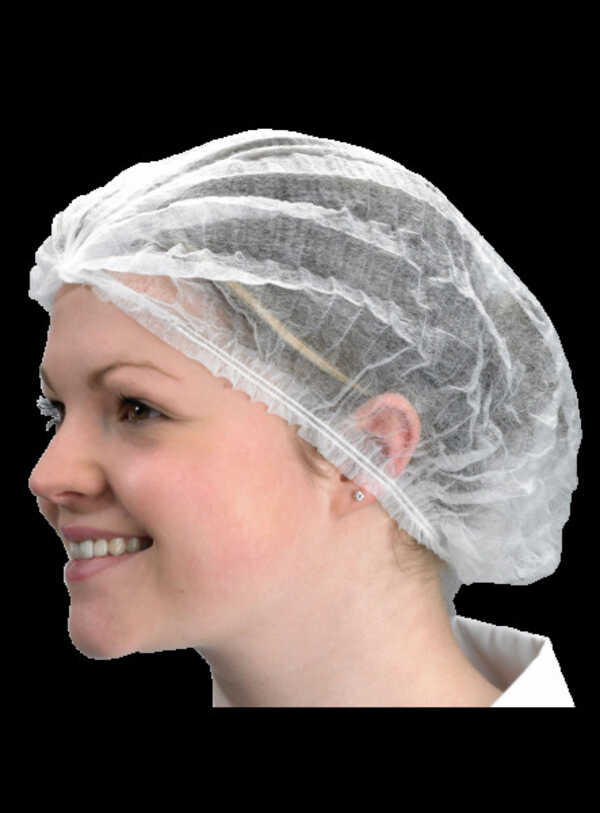 Disposable Pleated Cap White (100)