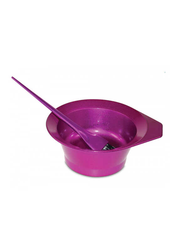 Crazy Colour Combi Tint Bowl & Brush - Metallic Pink